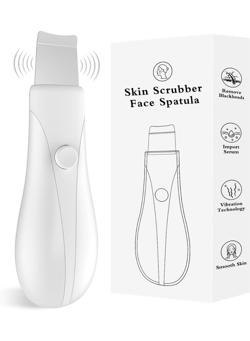 Skin Scrubber Face Spatula – Ultrasonic Pore Cleaner & Blackhead Remover Tool for Deep Facial Cleansing, Rechargeable Skincare Device - Image 1